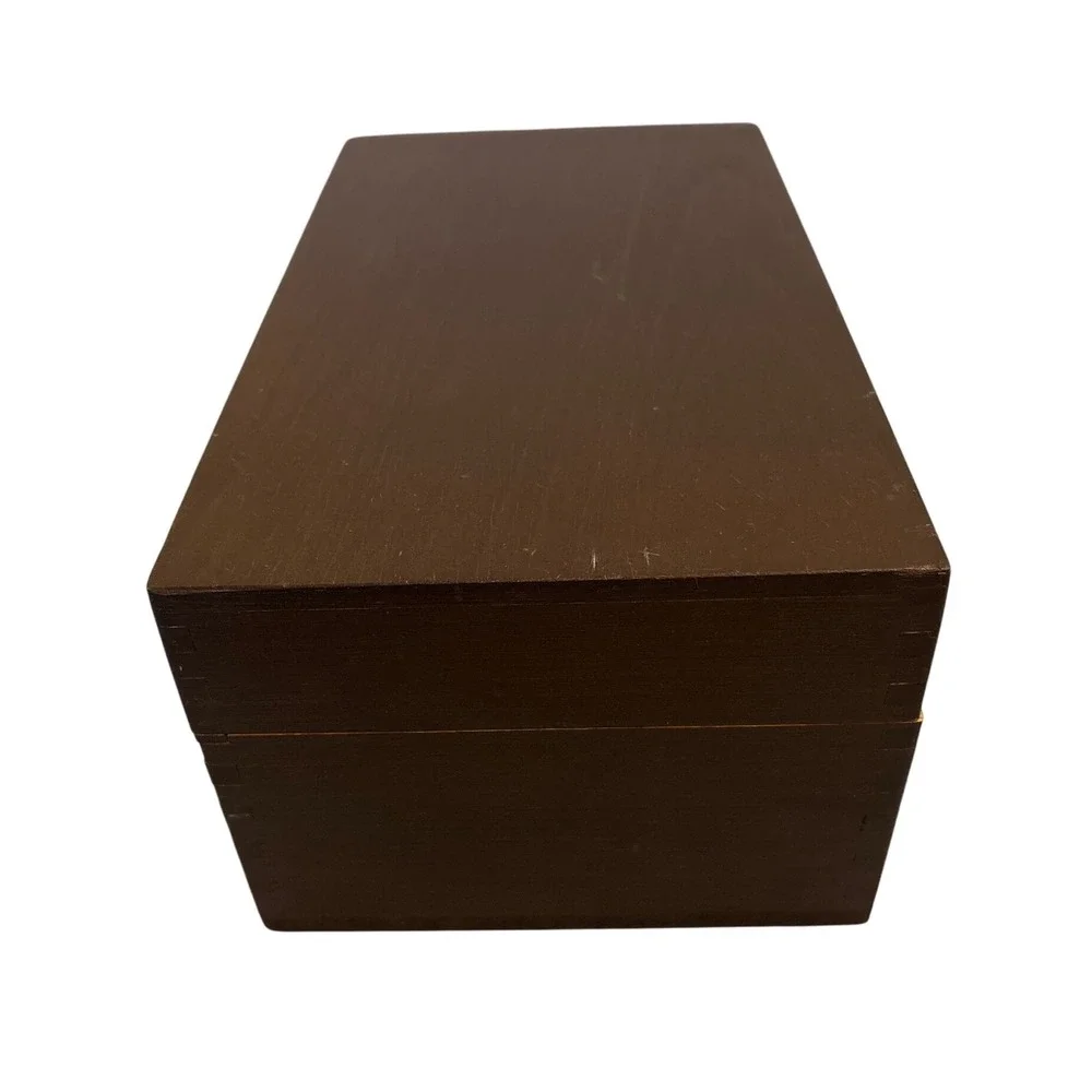 PSI Napa Valley Wooden Box‎ Holder with Metal Stand for Cards or Photos Vintage